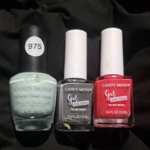 Candy Moyo Nail Polish 975 Seafoam, Gray, And Pink-Orange New